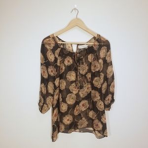 Johnny Was 4 Love & Liberty Silk Floral Blouse